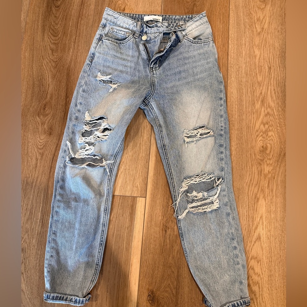 Vervet mom jeans size 24 cross button